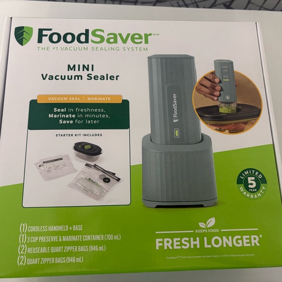 FoodSaver Mini Vacuum Sealer - Gray - Picture 5 of 5